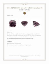 1.25 Ct. Purple Spinel from Burma (Myanmar) Appraisal