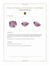 1.19 Ct. Purplish Pink Spinel from Burma (Myanmar) Appraisal