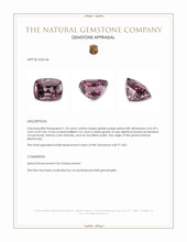 1.18 Ct. Pinkish Purple Spinel from Burma (Myanmar) Appraisal