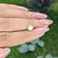 1.17 Ct. Yellowish Green Cabochon Chrysoberyl from Ceylon (Sri Lanka) Life Style