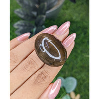 100.43 Ct. Brown Cabochon Rutilated Quartz from Ceylon (Sri Lanka) Life Style