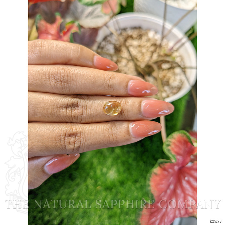2.37 Ct. Yellow Cabochon Citrine from Ceylon (Sri Lanka)