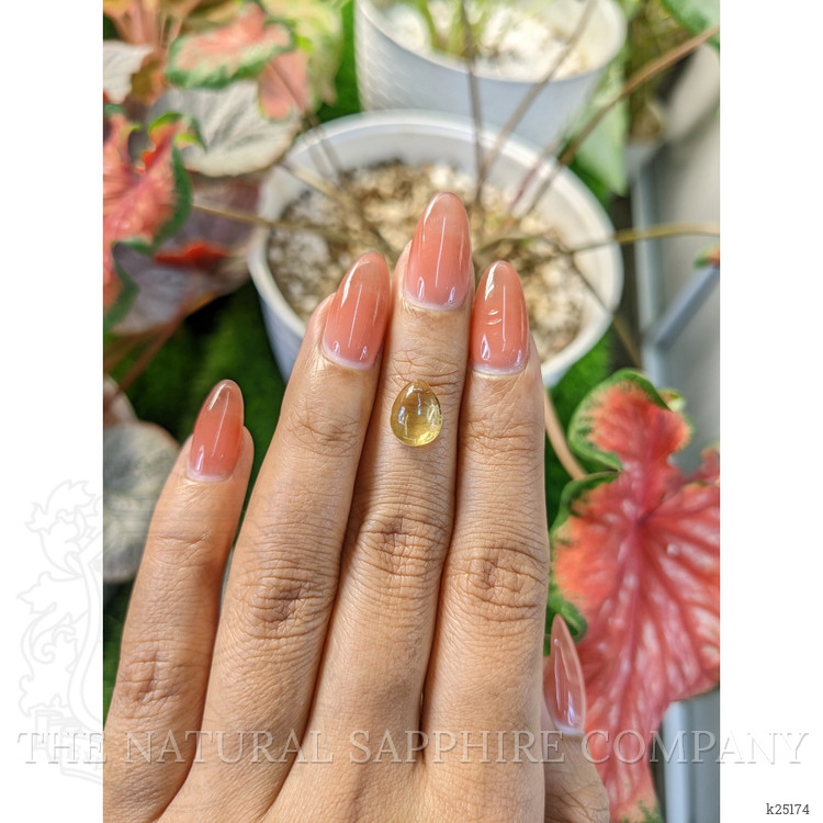2.25 Ct. Yellow Cabochon Citrine from Ceylon (Sri Lanka)