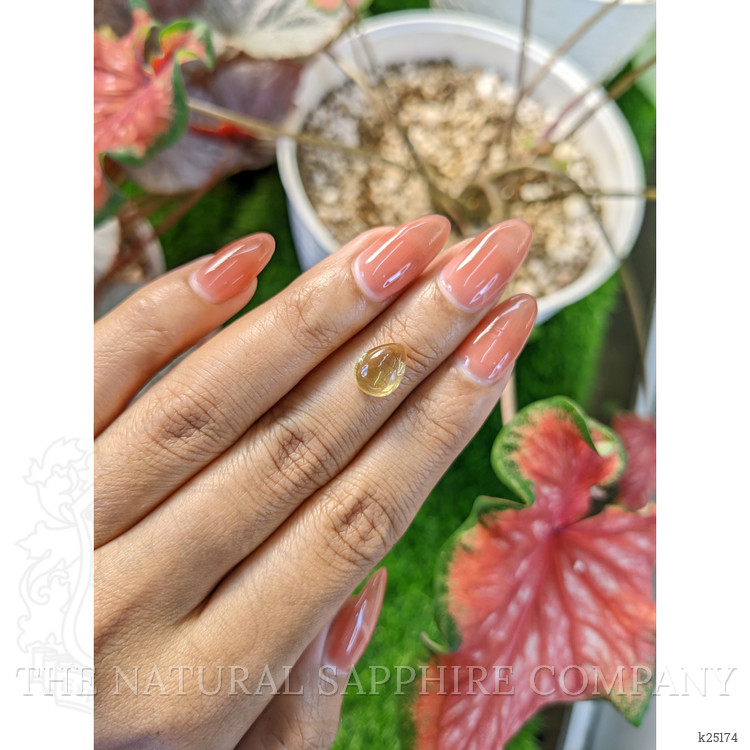 2.25 Ct. Yellow Cabochon Citrine from Ceylon (Sri Lanka)