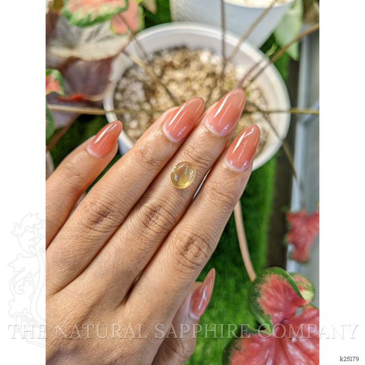 2.34 Ct. Yellow Cabochon Citrine from Ceylon (Sri Lanka)