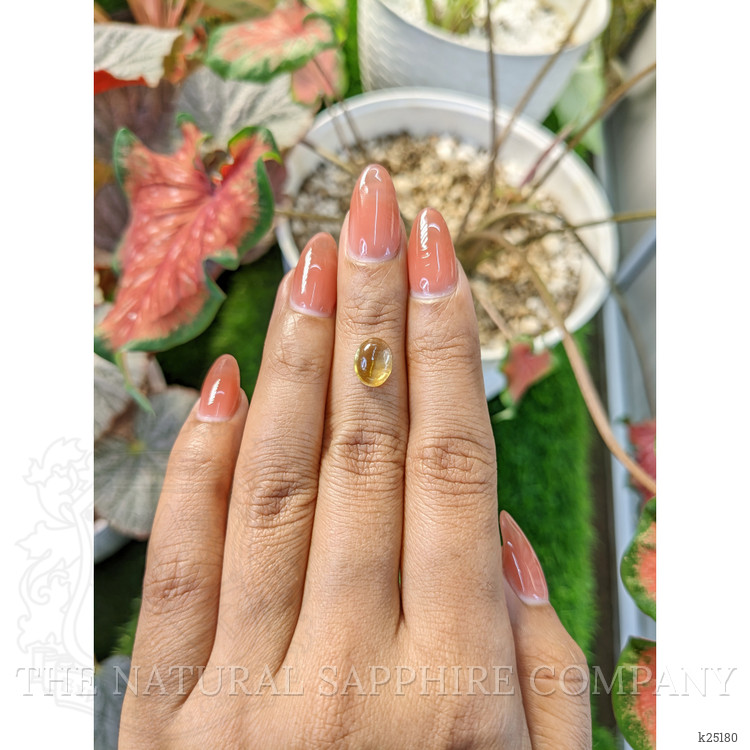 1.75 Ct. Yellow Cabochon Citrine from Ceylon (Sri Lanka)