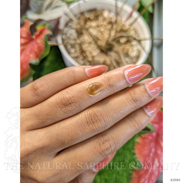 2.16 Ct. Yellow Cabochon Citrine from Ceylon (Sri Lanka)