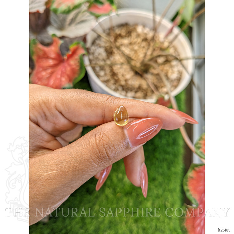 2.16 Ct. Yellow Cabochon Citrine from Ceylon (Sri Lanka)