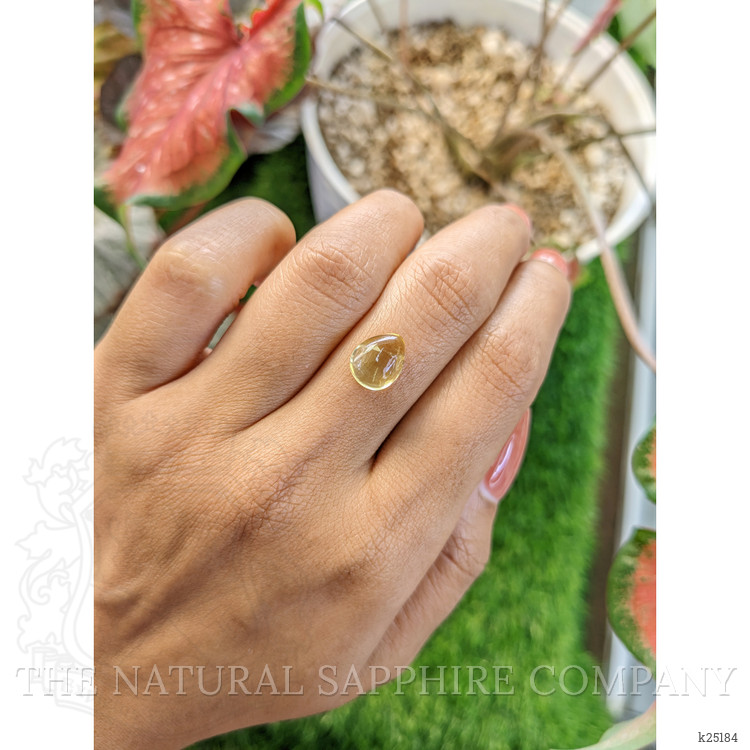 2.55 Ct. Yellow Cabochon Citrine from Ceylon (Sri Lanka)