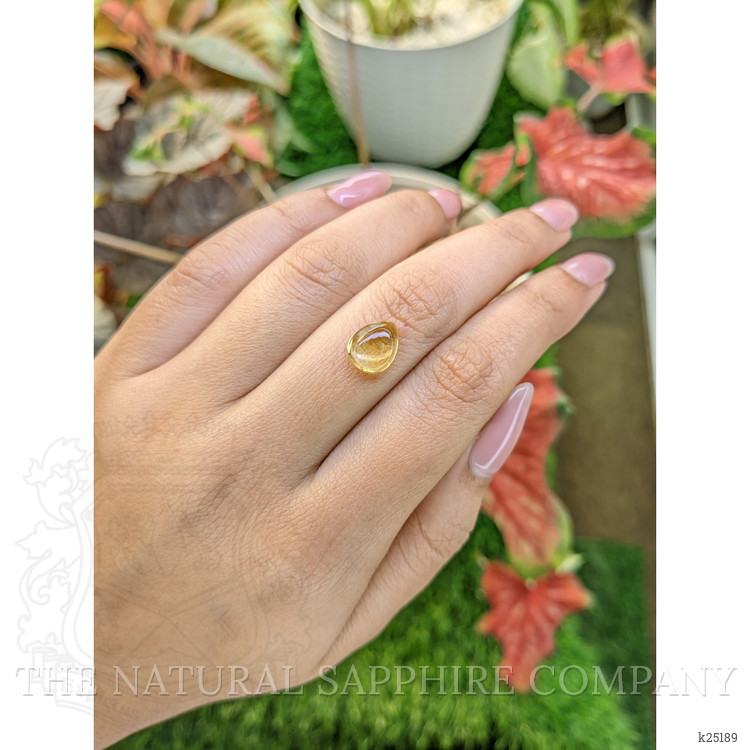 2.51 Ct. Yellow Cabochon Citrine from Ceylon (Sri Lanka)