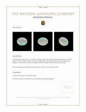 1.12 Ct. White Opal from Australia Appraisal