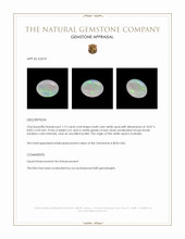 1.12 Ct. White Opal from Australia Appraisal