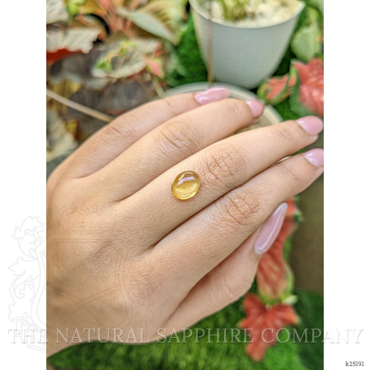 2.16 Ct. Yellow Cabochon Citrine from Ceylon (Sri Lanka)