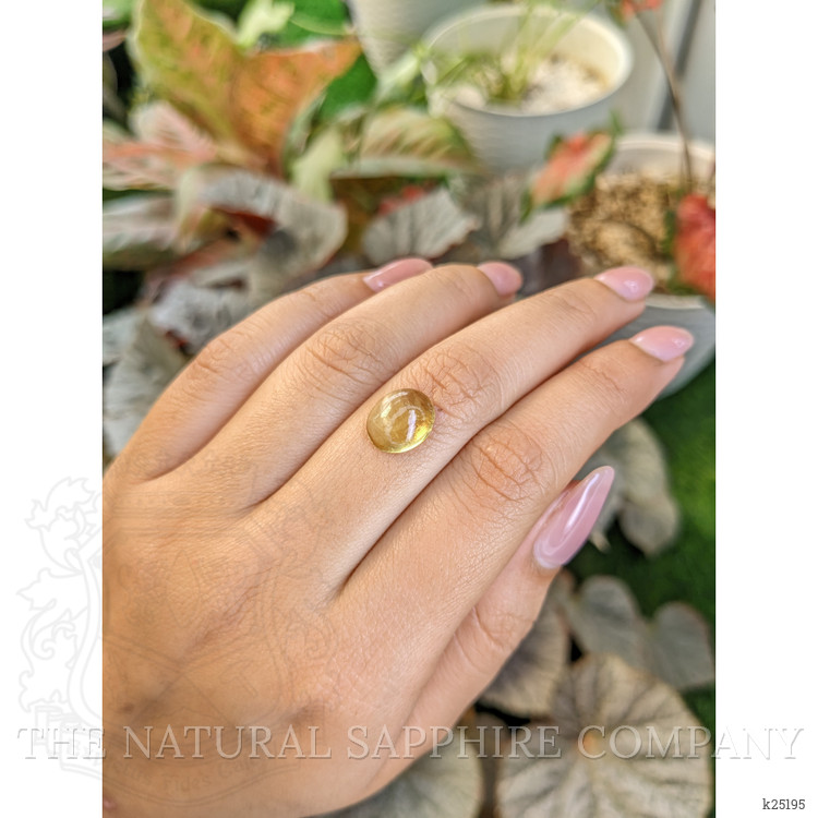 3.36 Ct. Yellow Cabochon Citrine from Ceylon (Sri Lanka)