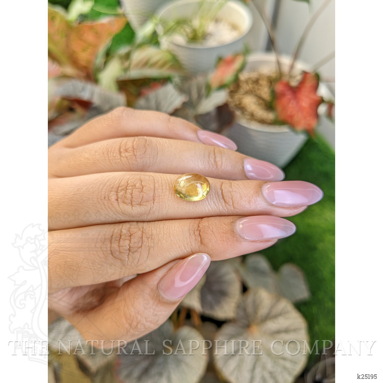 3.36 Ct. Yellow Cabochon Citrine from Ceylon (Sri Lanka)