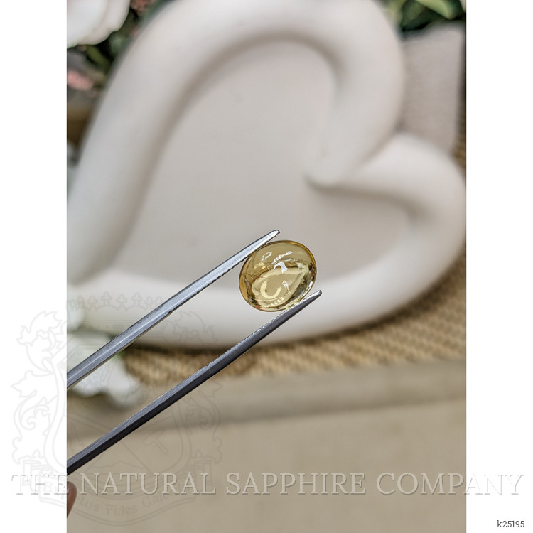 3.36 Ct. Yellow Cabochon Citrine from Ceylon (Sri Lanka)