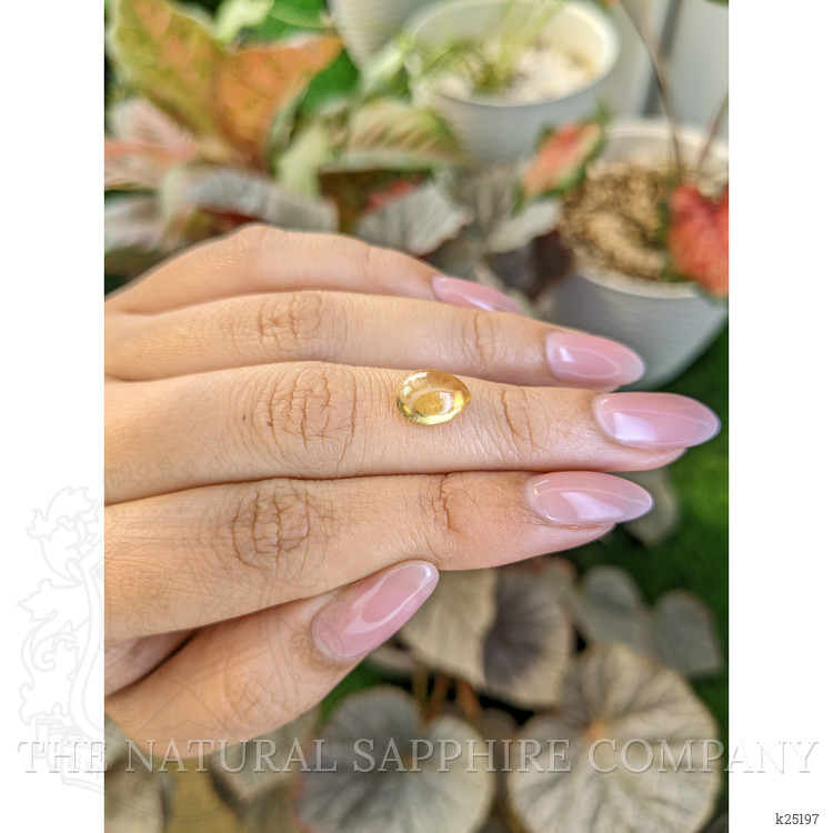 2.25 Ct. Yellow Cabochon Citrine from Ceylon (Sri Lanka)