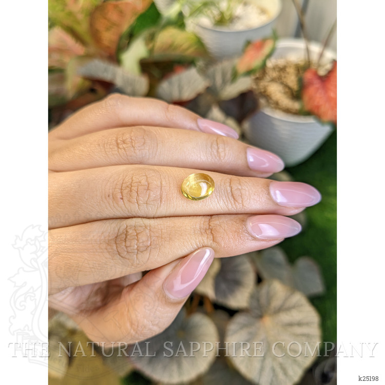 2.57 Ct. Yellow Cabochon Citrine from Ceylon (Sri Lanka)