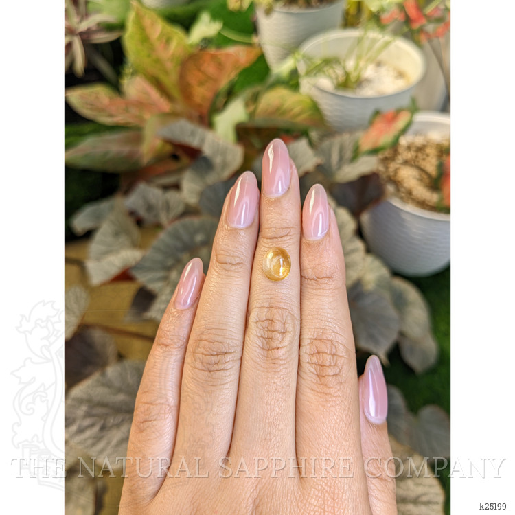 1.86 Ct. Yellow Cabochon Citrine from Ceylon (Sri Lanka)