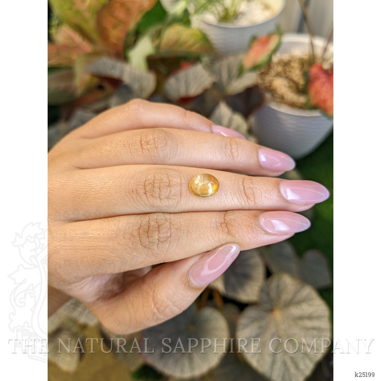 1.86 Ct. Yellow Cabochon Citrine from Ceylon (Sri Lanka)