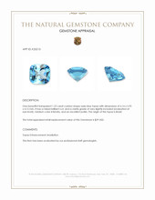 1.22 Ct. Swiss Blue Topaz from Brazil Appraisal