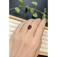 3.72 Ct. Purplish Red Garnet from Tanzania Life Style
