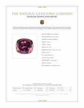 4.29 Ct. Pinkish Purple Garnet from Tanzania Scan Report