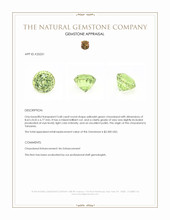 3.68 Ct. Yellowish Green Chrysoberyl from Tanzania Appraisal