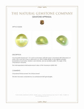 1.55 Ct. Yellowish Green Cabochon Chrysoberyl from Tanzania Appraisal