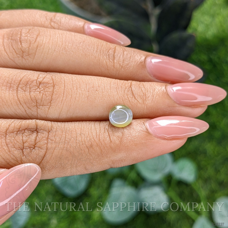 1.58 Ct. Yellowish Green Cabochon Chrysoberyl from Tanzania
