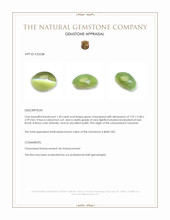 1.43 Ct. Green Cabochon Chrysoberyl from Tanzania Appraisal