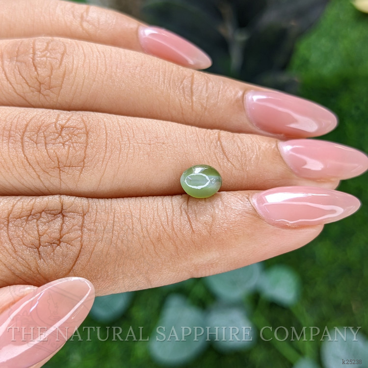1.43 Ct. Green Cabochon Chrysoberyl from Tanzania