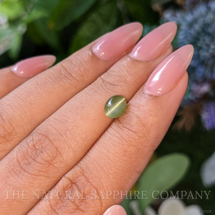 1.43 Ct. Green Cabochon Chrysoberyl from Tanzania