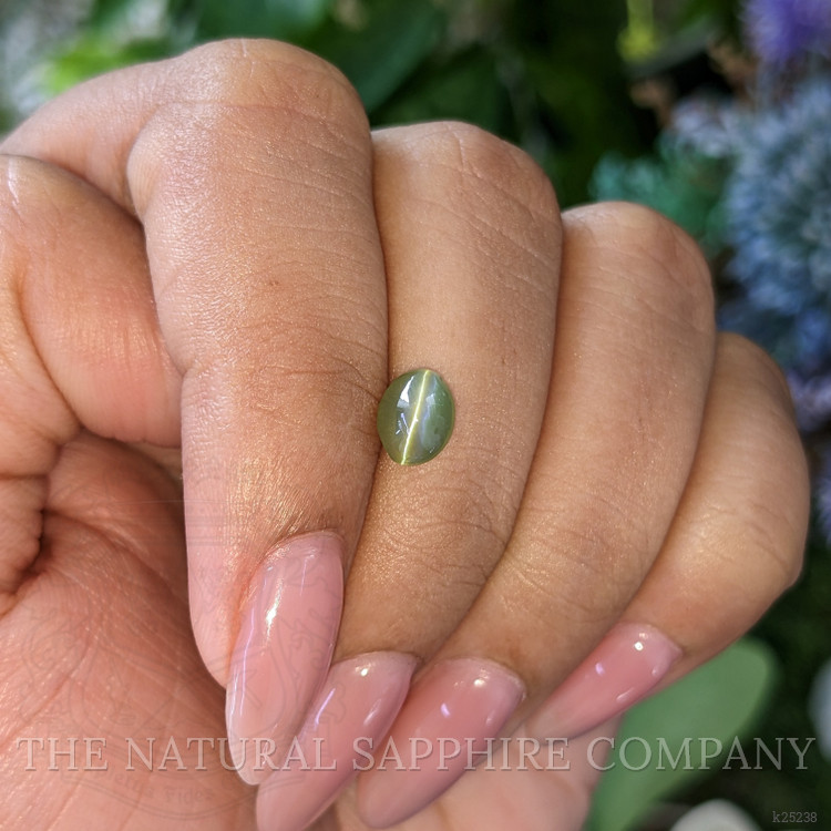 1.43 Ct. Green Cabochon Chrysoberyl from Tanzania