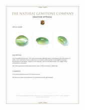 1.03 Ct. Yellowish Green Cabochon Chrysoberyl from Tanzania Appraisal