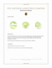 2.27 Ct. Yellowish Green Cabochon Chrysoberyl from Tanzania Appraisal