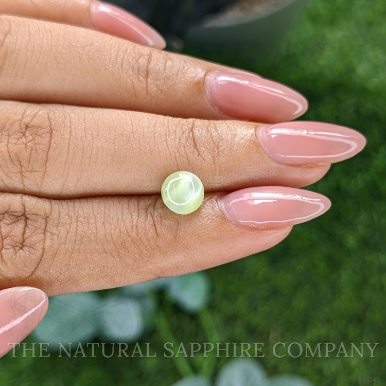 2.27 Ct. Yellowish Green Cabochon Chrysoberyl from Tanzania