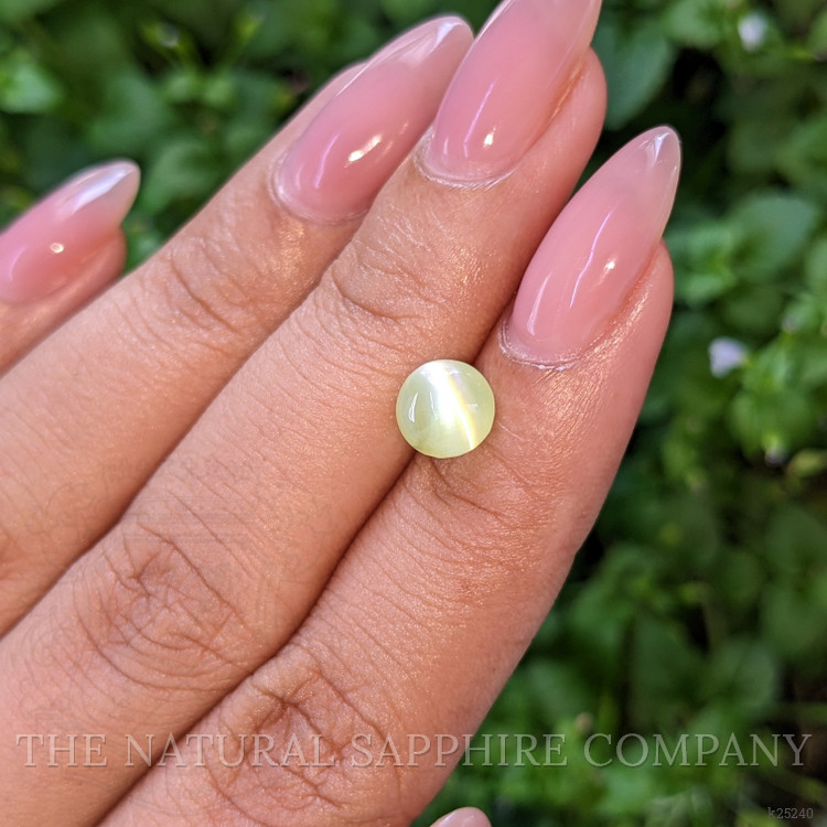 2.27 Ct. Yellowish Green Cabochon Chrysoberyl from Tanzania