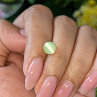 2.27 Ct. Yellowish Green Cabochon Chrysoberyl from Tanzania Life Style