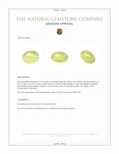 1.36 Ct. Greenish Yellow Cabochon Chrysoberyl from Tanzania Appraisal
