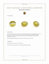 1.28 Ct. Greenish Yellow Cabochon Chrysoberyl from Tanzania Appraisal