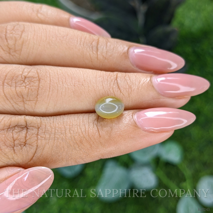 2.37 Ct. Greenish Brown Cabochon Chrysoberyl from Tanzania