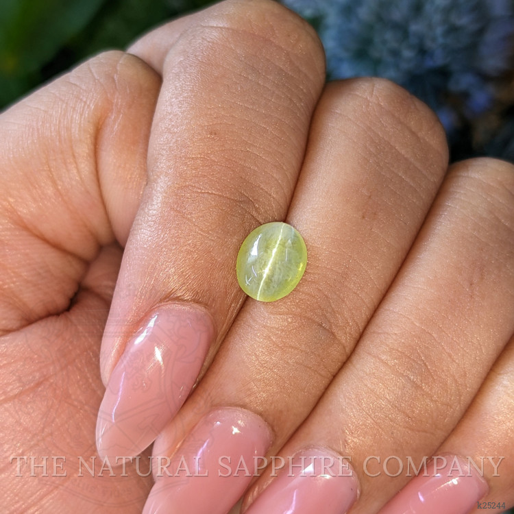 1.88 Ct. Yellowish Green Cabochon Chrysoberyl from Tanzania