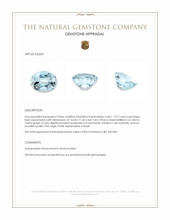 7.91 Ct. Blue Aquamarine from Brazil Appraisal