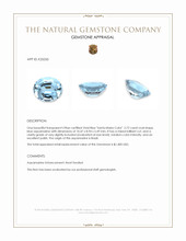 2.72 Ct. Blue Aquamarine from Brazil Appraisal