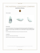 11.85 Ct. Bluish Green Aquamarine from Brazil Appraisal