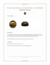 4.59 Ct. Cabochon Tiger's Eye from South Africa Appraisal