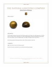 4.40 Ct. Cabochon Tiger's Eye from South Africa Appraisal