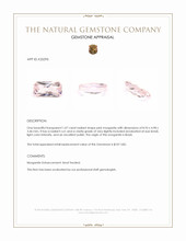 1.07 Ct. Pink Morganite from Brazil Appraisal