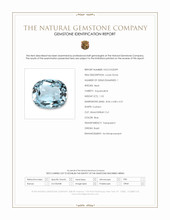 1.53 Ct. Blue Aquamarine from Brazil Scan Report